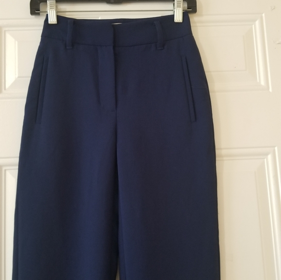 Wilfred Aritzia Women's Sash Tie Belt Nevy Blue Work Pants Trouser - Picture 6 of 11